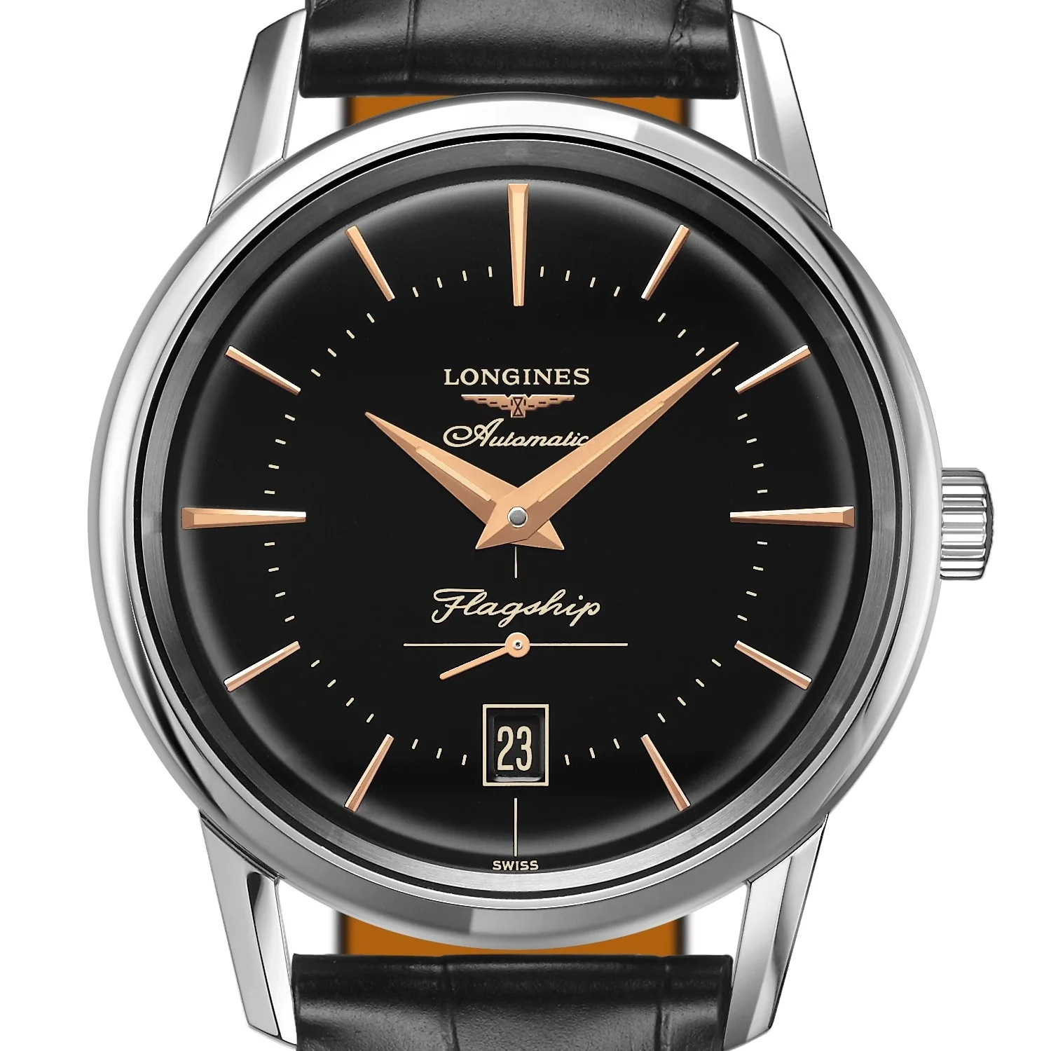 Flagship Heritage 38MM Automatic Black Dial Watch L47954580