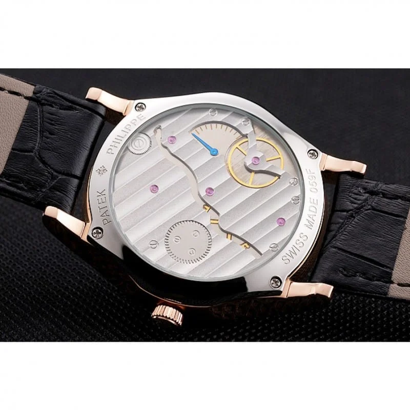 Calatrava Date Dial White 40 mm, Rose Gold Plated