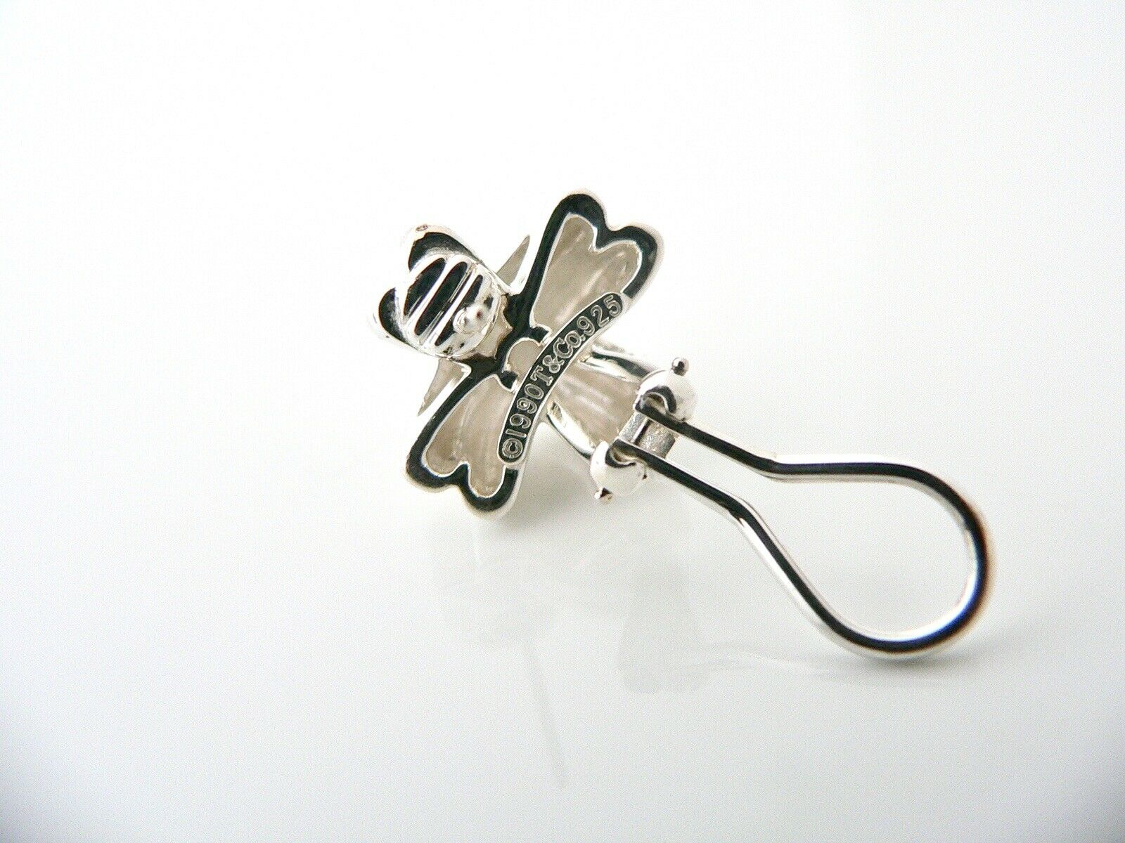 Tiffany & Co Silver Signature X Pierced Earrings Omega Rare Gift Love Statement