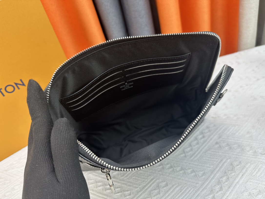 Louis Vuitton Pochette Jour Monogram Eclipse M82080 Clutch Bag Handbag