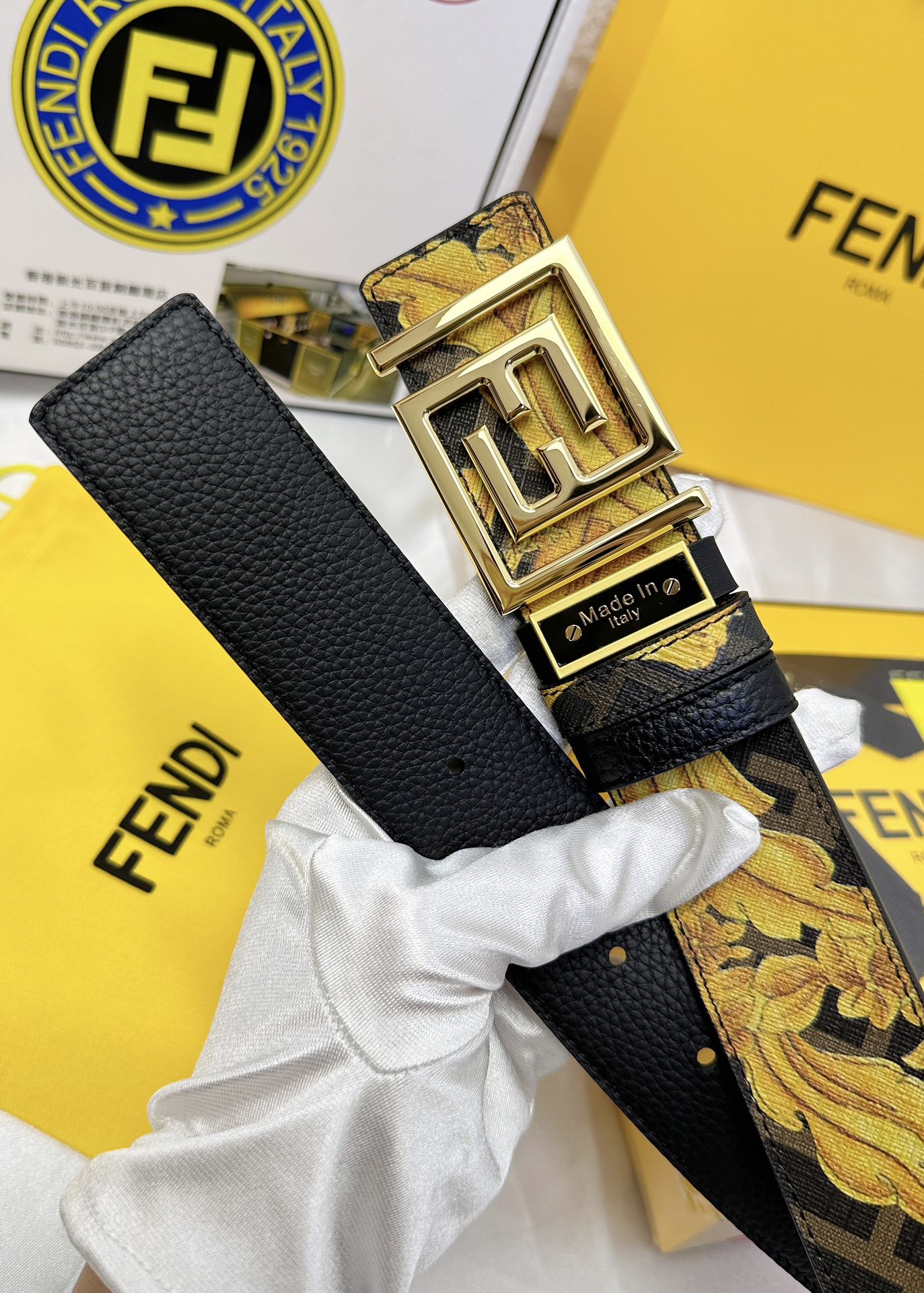 Fendi Leather Belts 1:1 Mirror Version