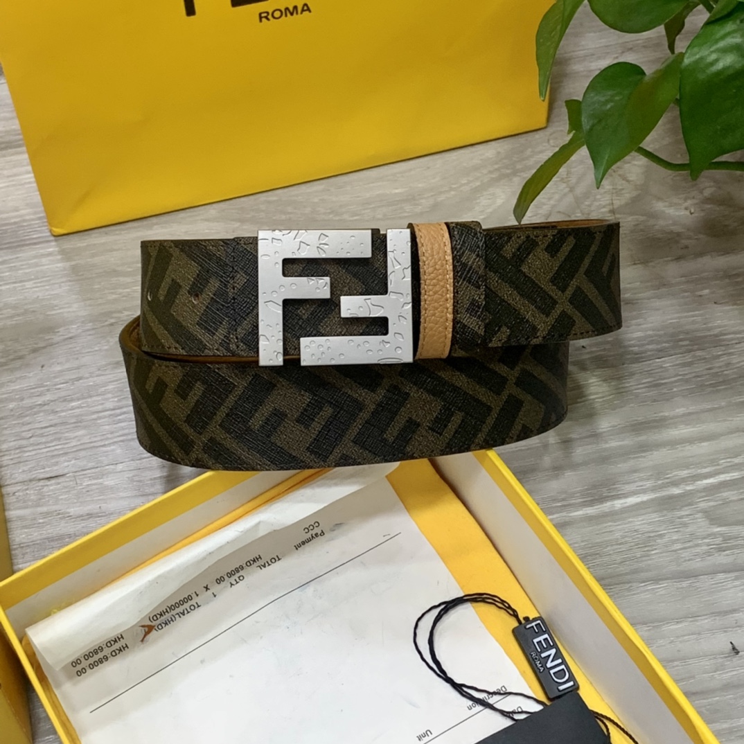 Fendi Leather Belts 1:1 Mirror Version