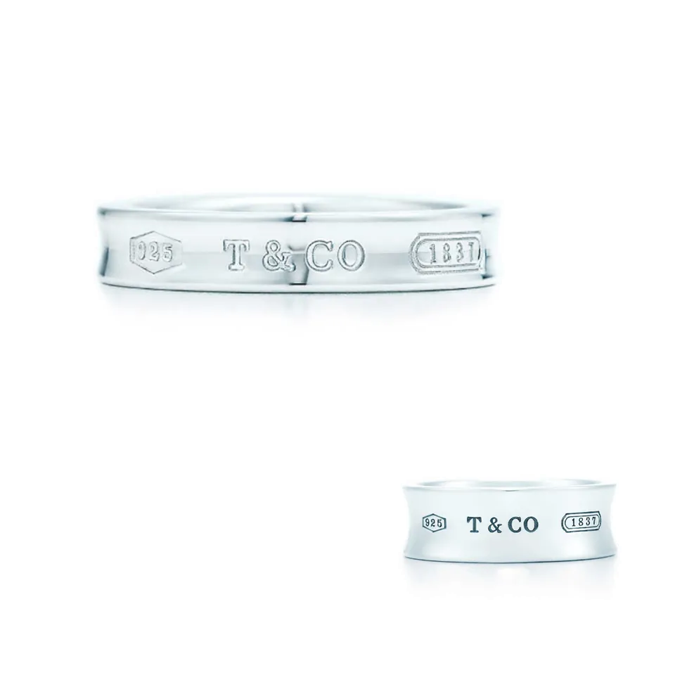 Best Tiffany 1837 Wide/Narrow Couples Rings Modern Wedding Women Meet Fashion GRP01703/GRP05652