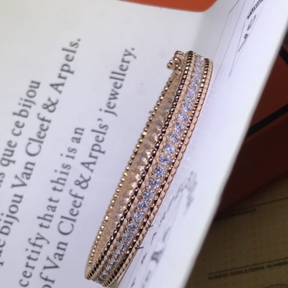 Van Cleef Bracelet Dupe, Perlee Bracelet, One Row Diamonds