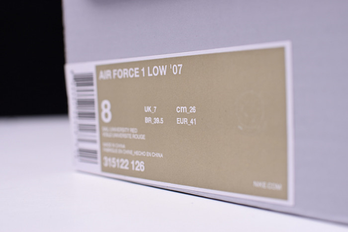 Nike Air Force 1 07 White Sport Red New Shoes 315122-126