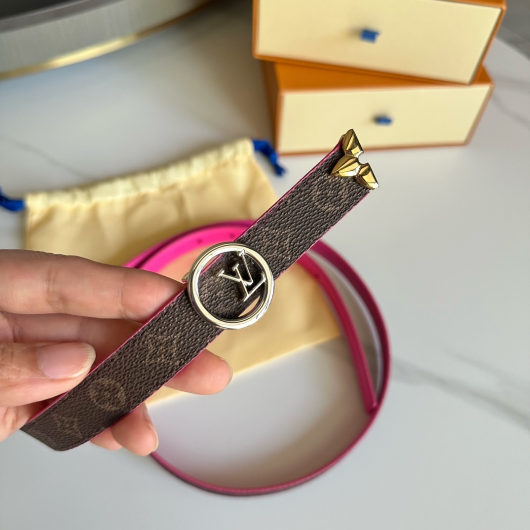 Louis Vuitton LV Leather Belts 1:1 Mirror Version
