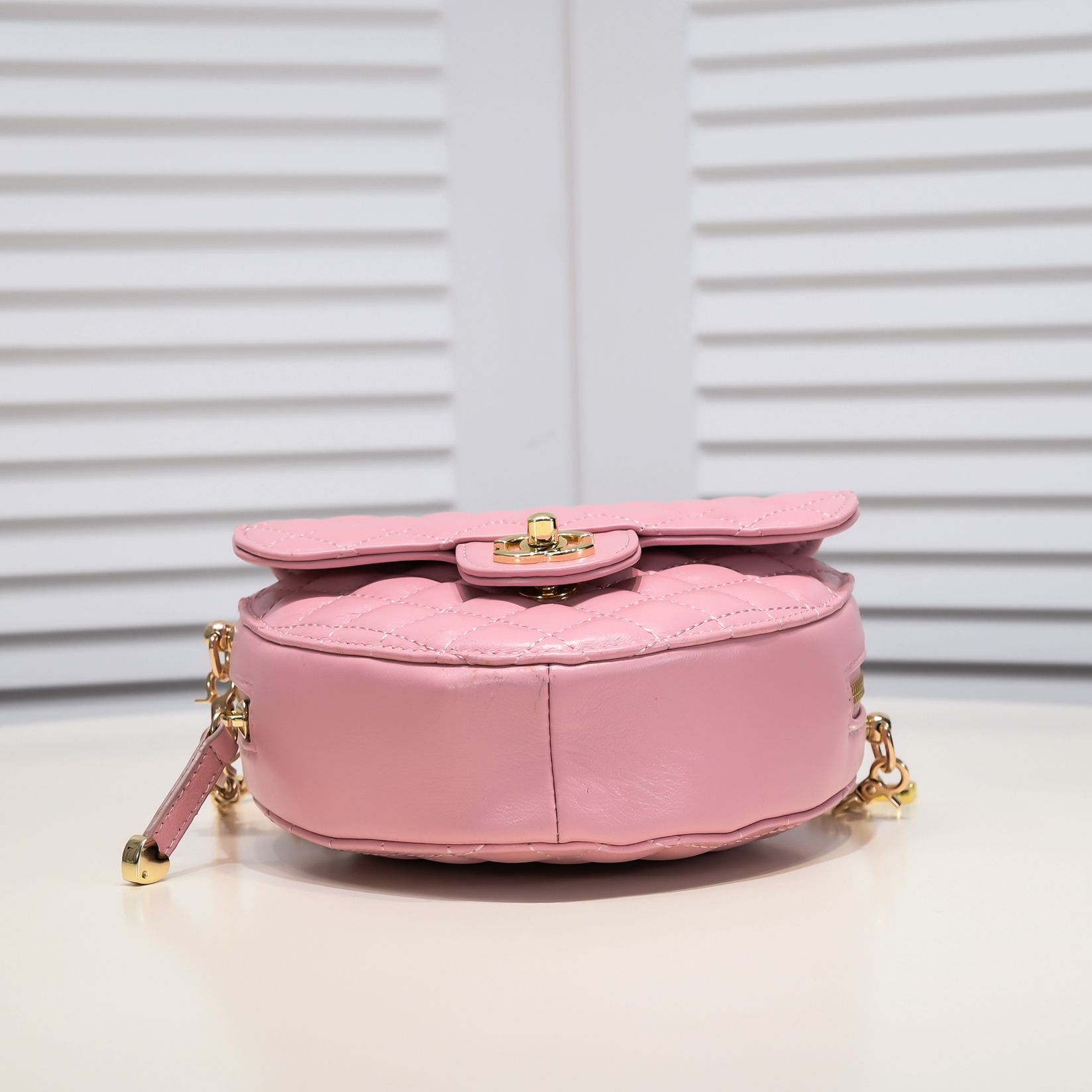 Chanel Peach Pericardium Bag Shoulder Bag Handbag