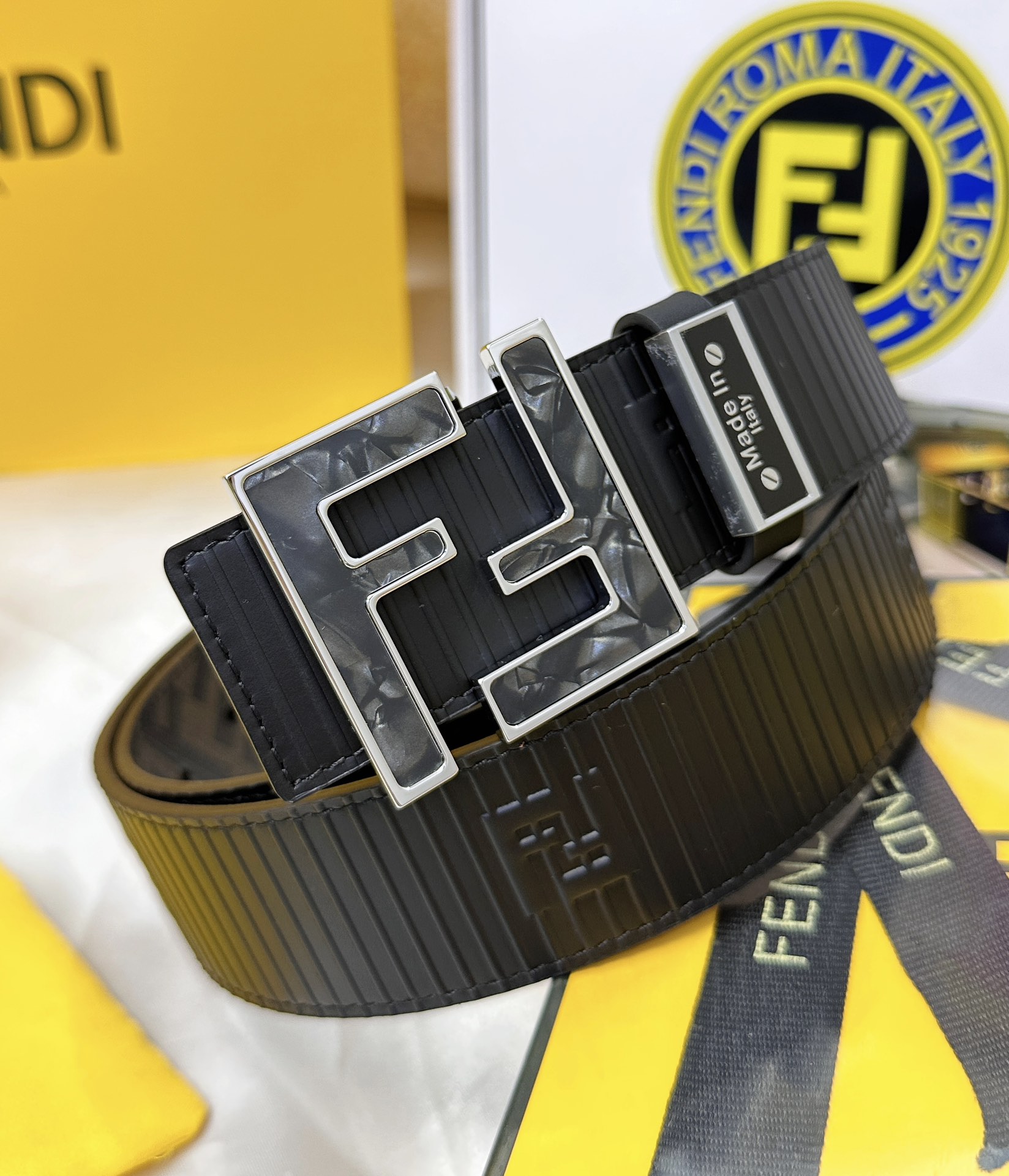 Fendi Leather Belts 1:1 Mirror Version