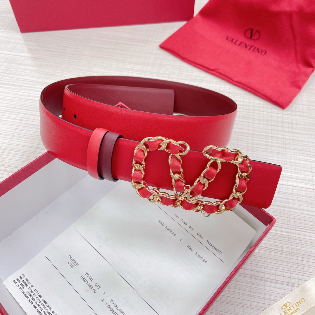 Valentino Leather Belts 1:1 Mirror Version