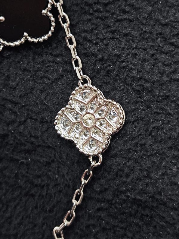 Van Cleef Bracelet Dupe, Black Clover Bracelet, Diamonds
