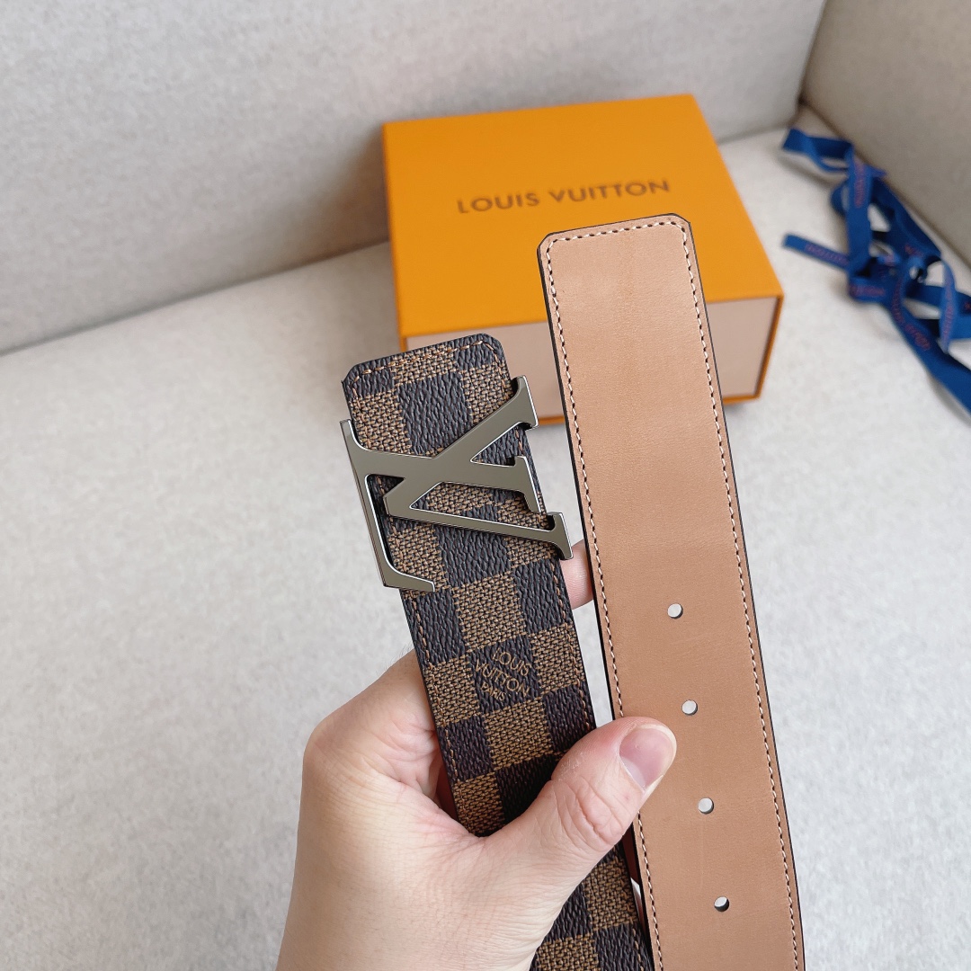 Louis Vuitton LV Leather Belts 1:1 Mirror Version