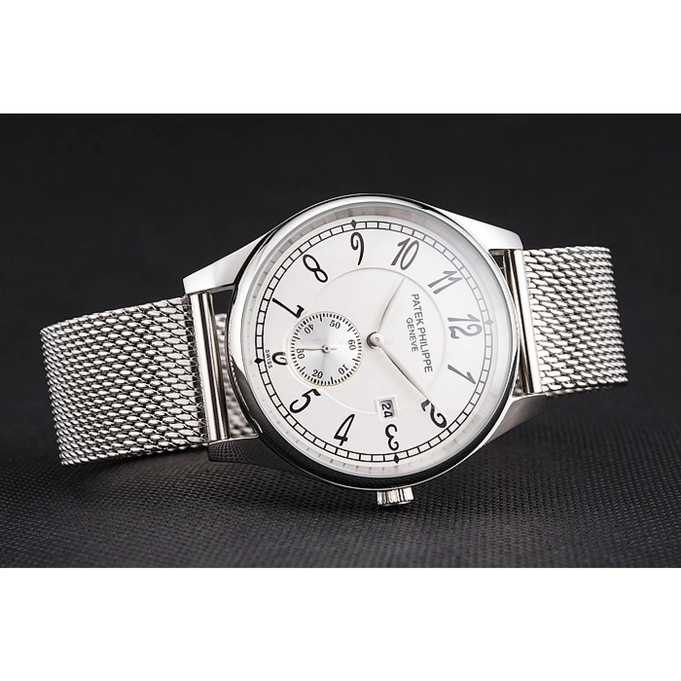 Calatrava Small Seconds Dial White 40 mm, Stainless Steel