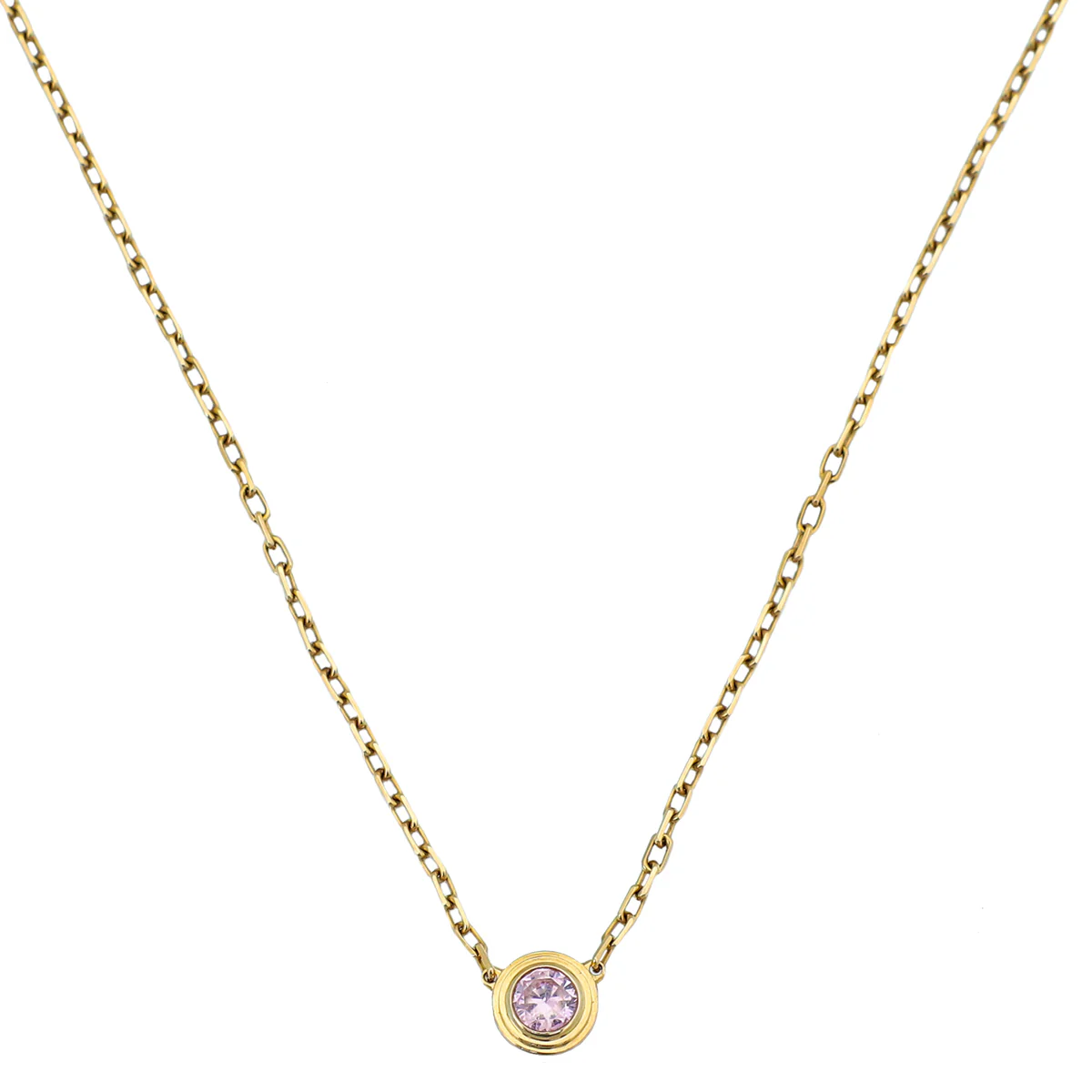 Cartier 18K Rose Gold Pink Sapphire D'Amour Necklace