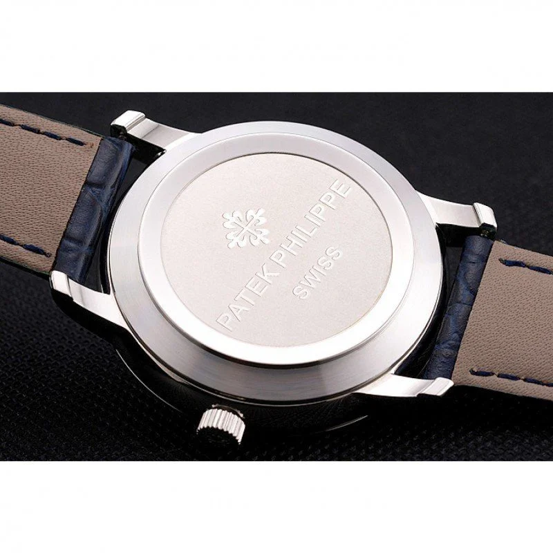 Calatrava Blue Guilloche Dial Blue 41 mm, Stainless Steel