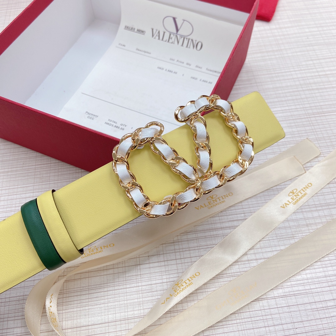 Valentino Leather Belts 1:1 Mirror Version