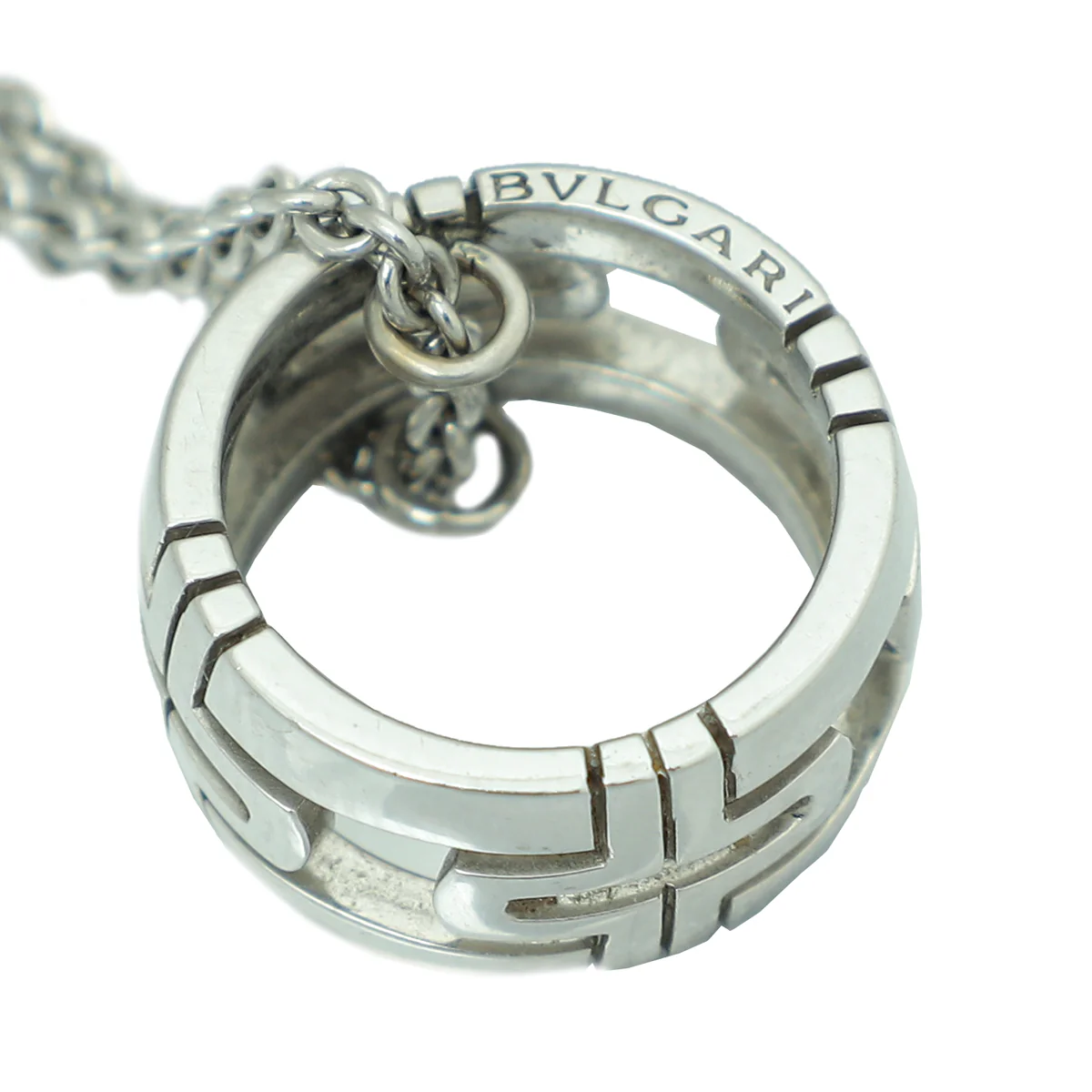 Bvlgari 18K White Gold Parentesi Pendant Necklace