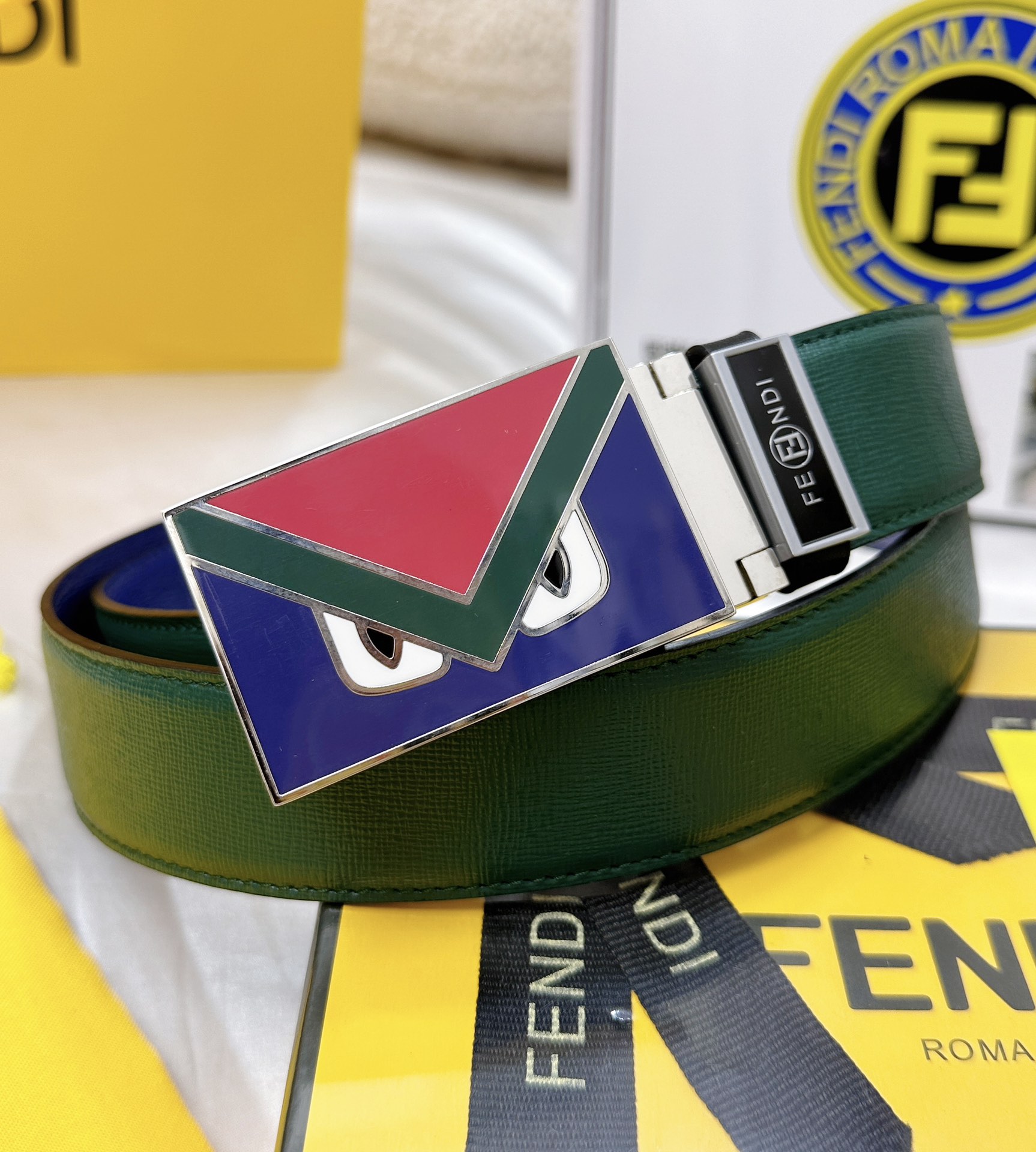 Fendi Leather Belts 1:1 Mirror Version