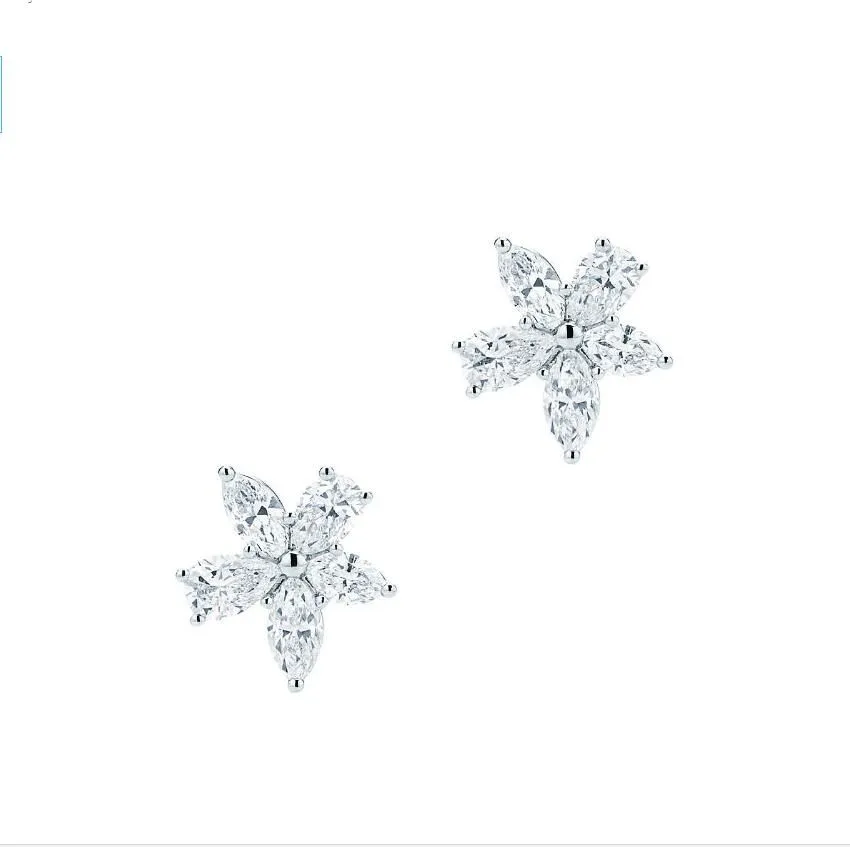 Tiffany Victoria Mixed Cluster Earrings 925 Silver Diamonds For Ladies Online Jewelry 34939934