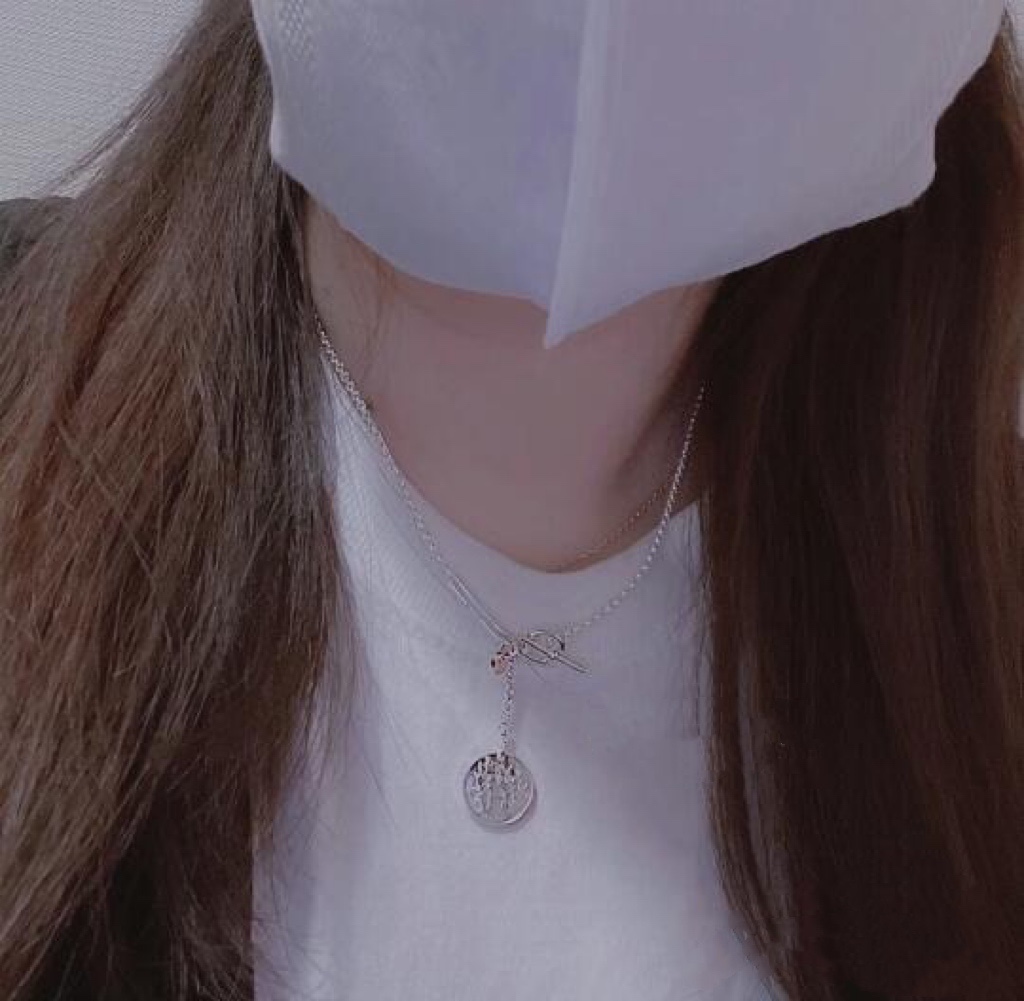 Hermes Coin Necklace, Rose Gold