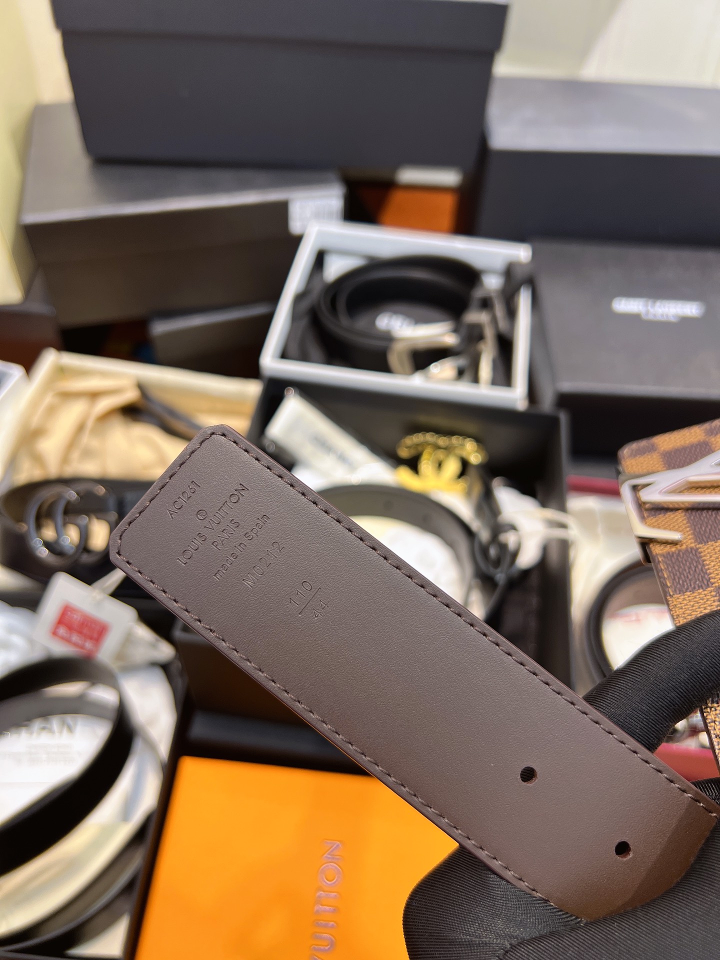 Louis Vuitton LV Leather Belts 1:1 Mirror Version