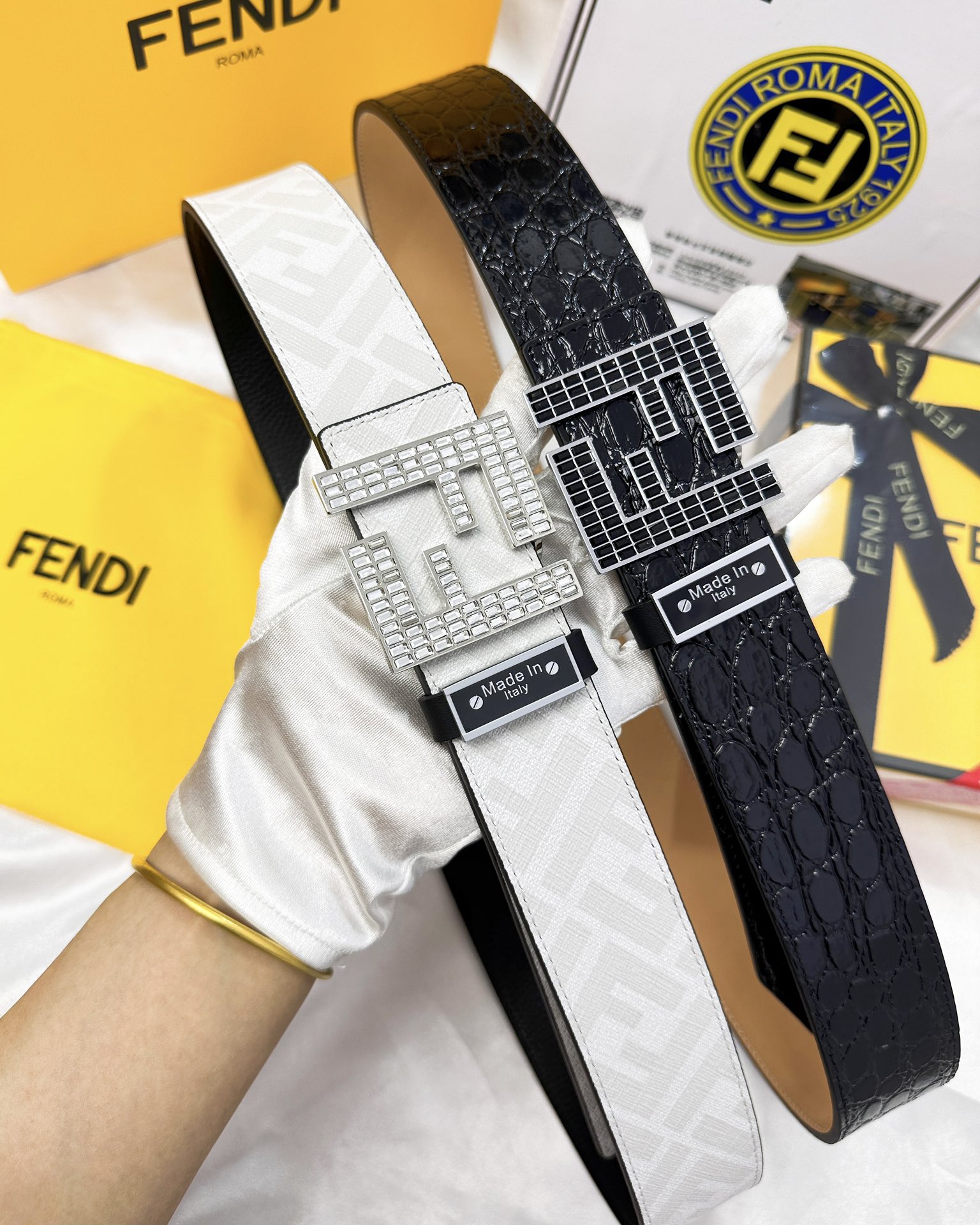 Fendi Leather Belts 1:1 Mirror Version