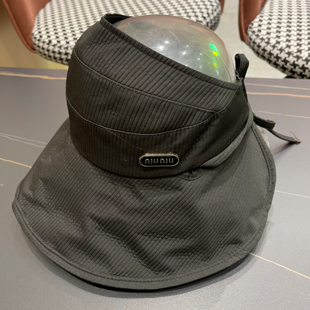 Miu Miu Japanese Casual UV Protection Empty Top Hat  Sunhat （Replica）