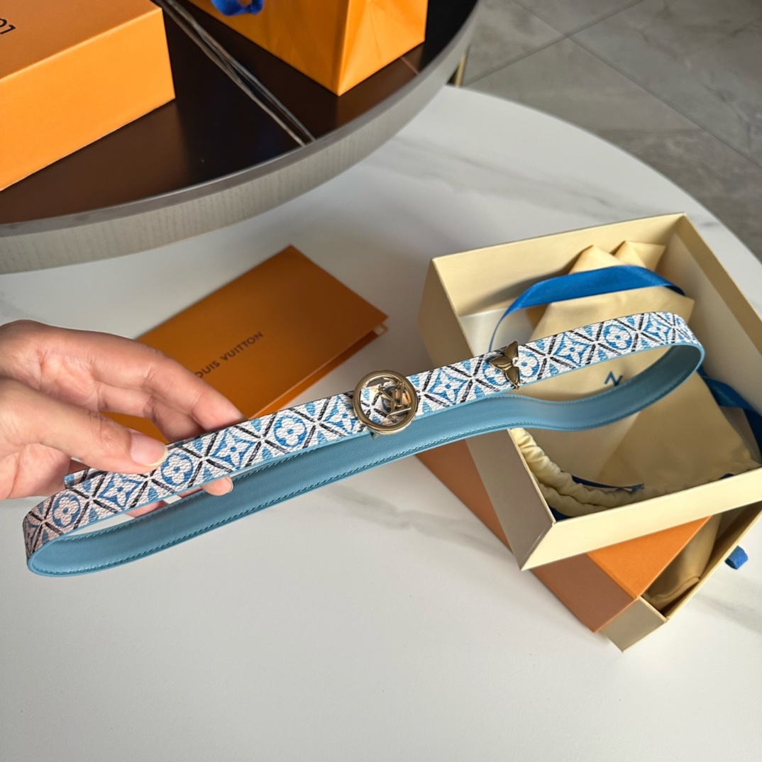 Louis Vuitton LV Leather Belts 1:1 Mirror Version