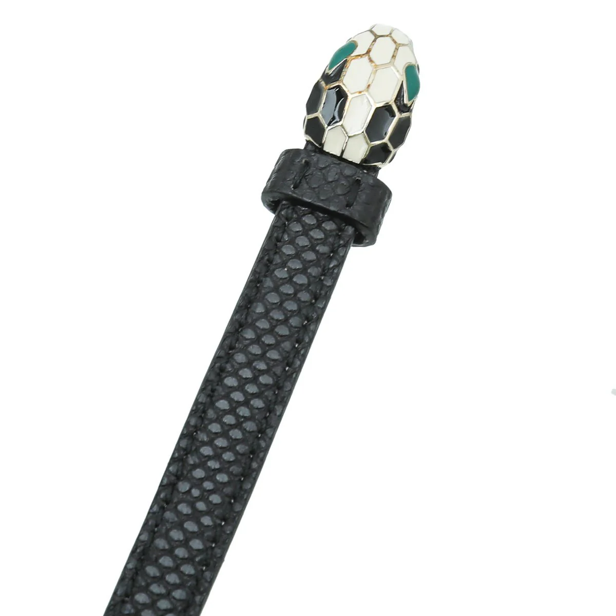 Bvlgari Black Karung Serpenti Forever Medium Bracelet