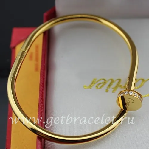 Fake Cartier Juste Un Clou Bracelet Yellow Gold Diamonds
