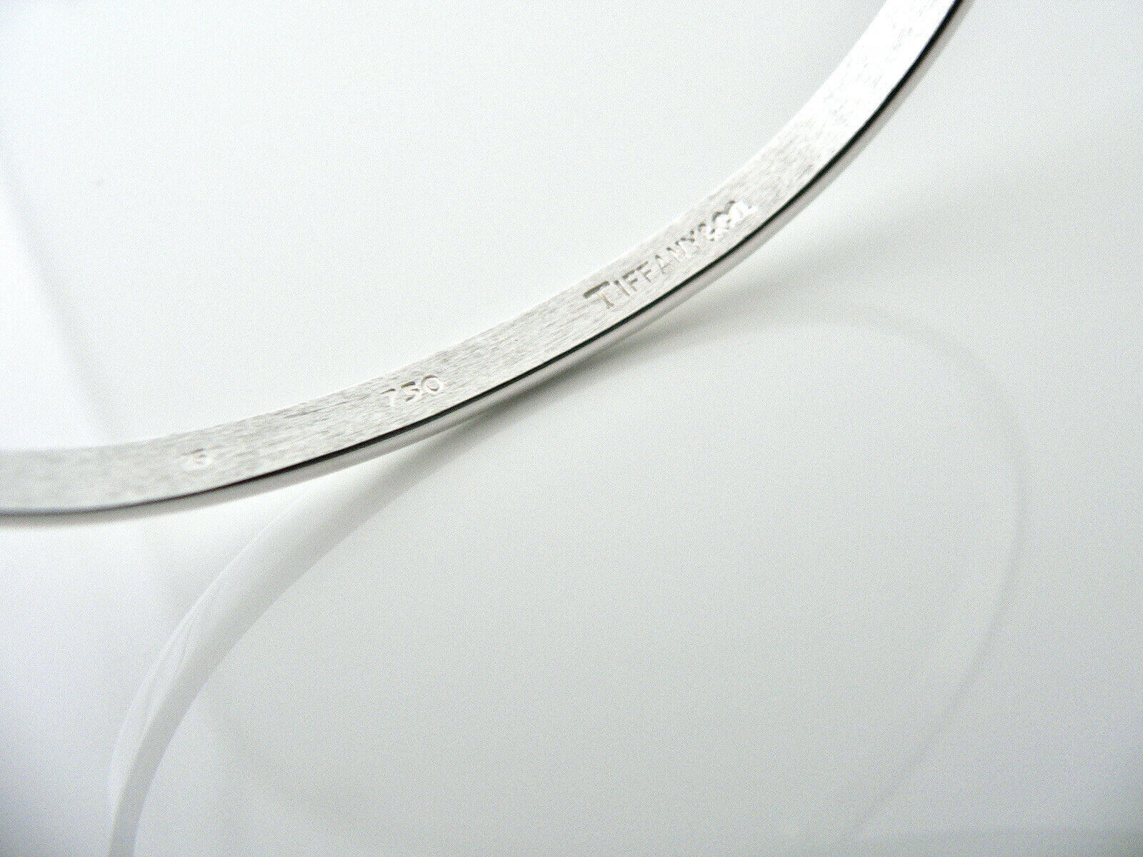 Tiffany & Co Silver 18K Gold Hook & Eye Bangle Bracelet Gift Love Statement Art