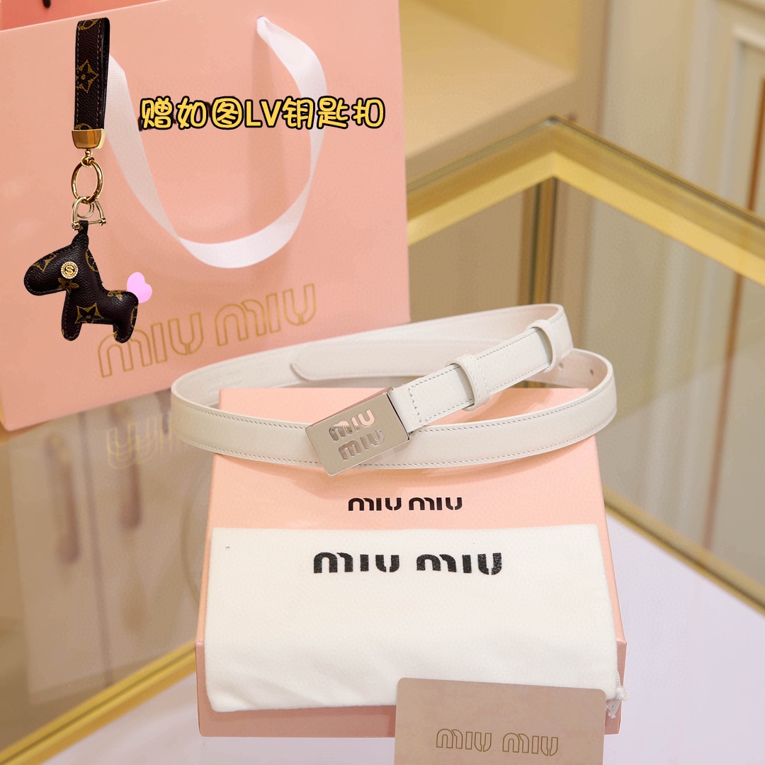 MiuMiu Leather Belts 1:1 Mirror Version