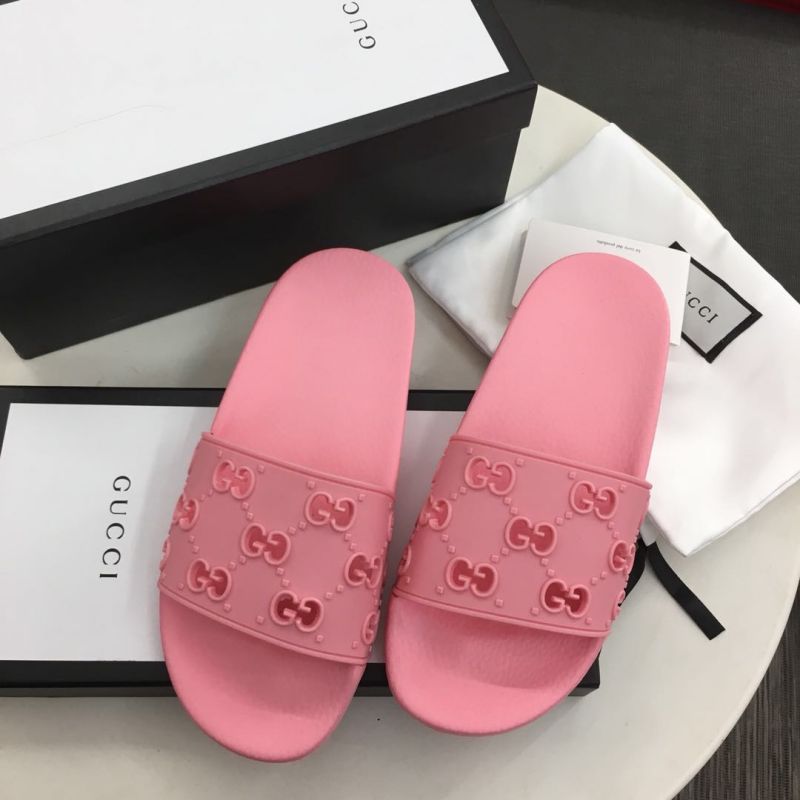 Gucci Womns GG Slide Rubber Sandals 573922 (Replica)