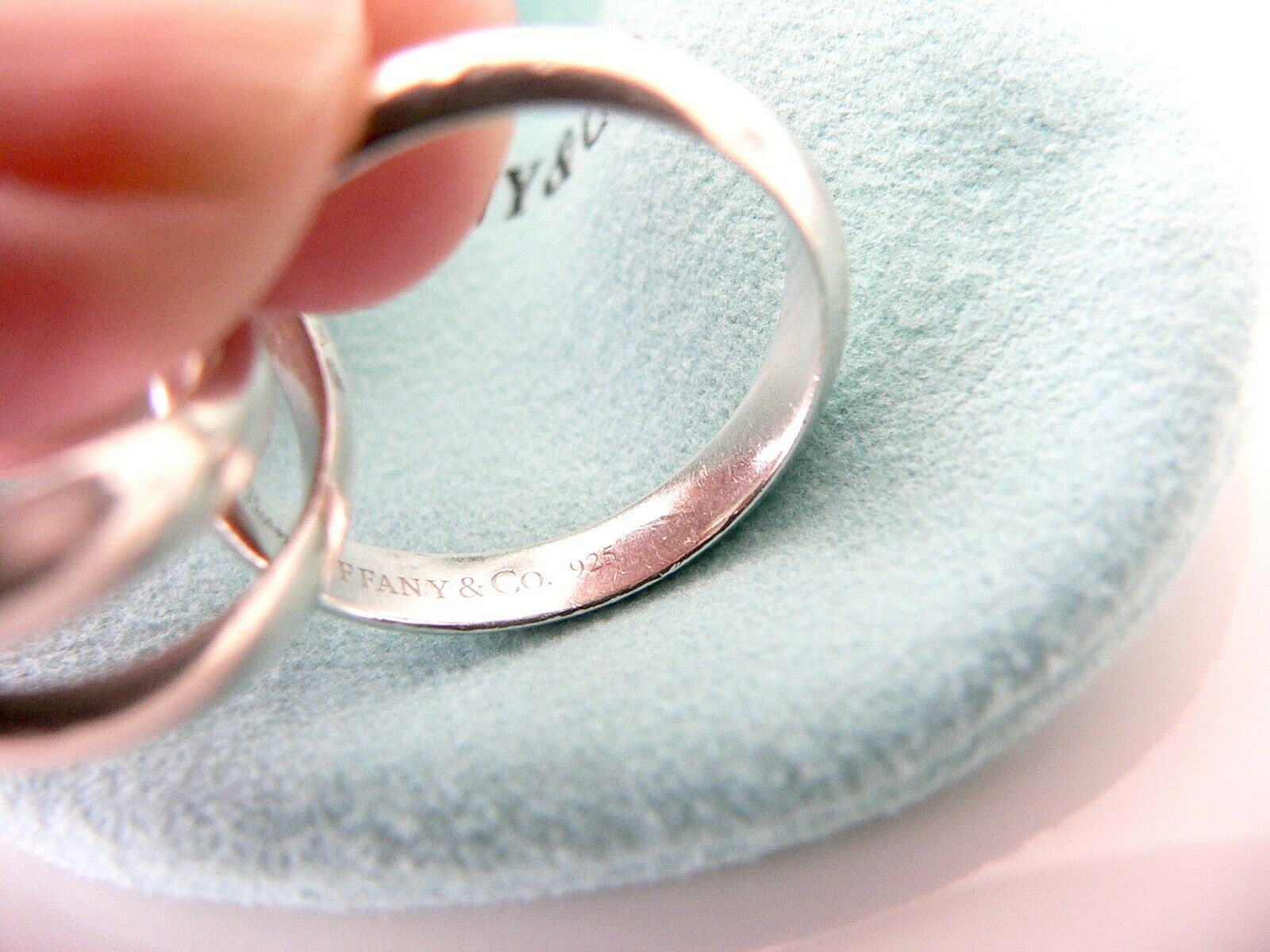 Tiffany & Co Silver Picasso Califfe Triple Rolli Ring Band Sz 7 Gift Pouch Love Sterling 925