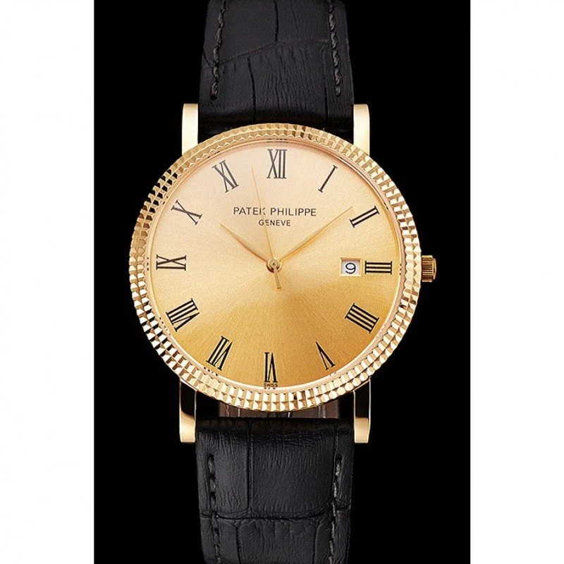 Calatrava Roman Dial Gold 40 mm, Yellow Gold Plated