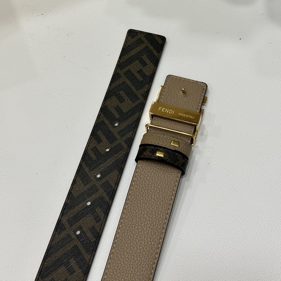 Fendi Leather Belts 1:1 Mirror Version