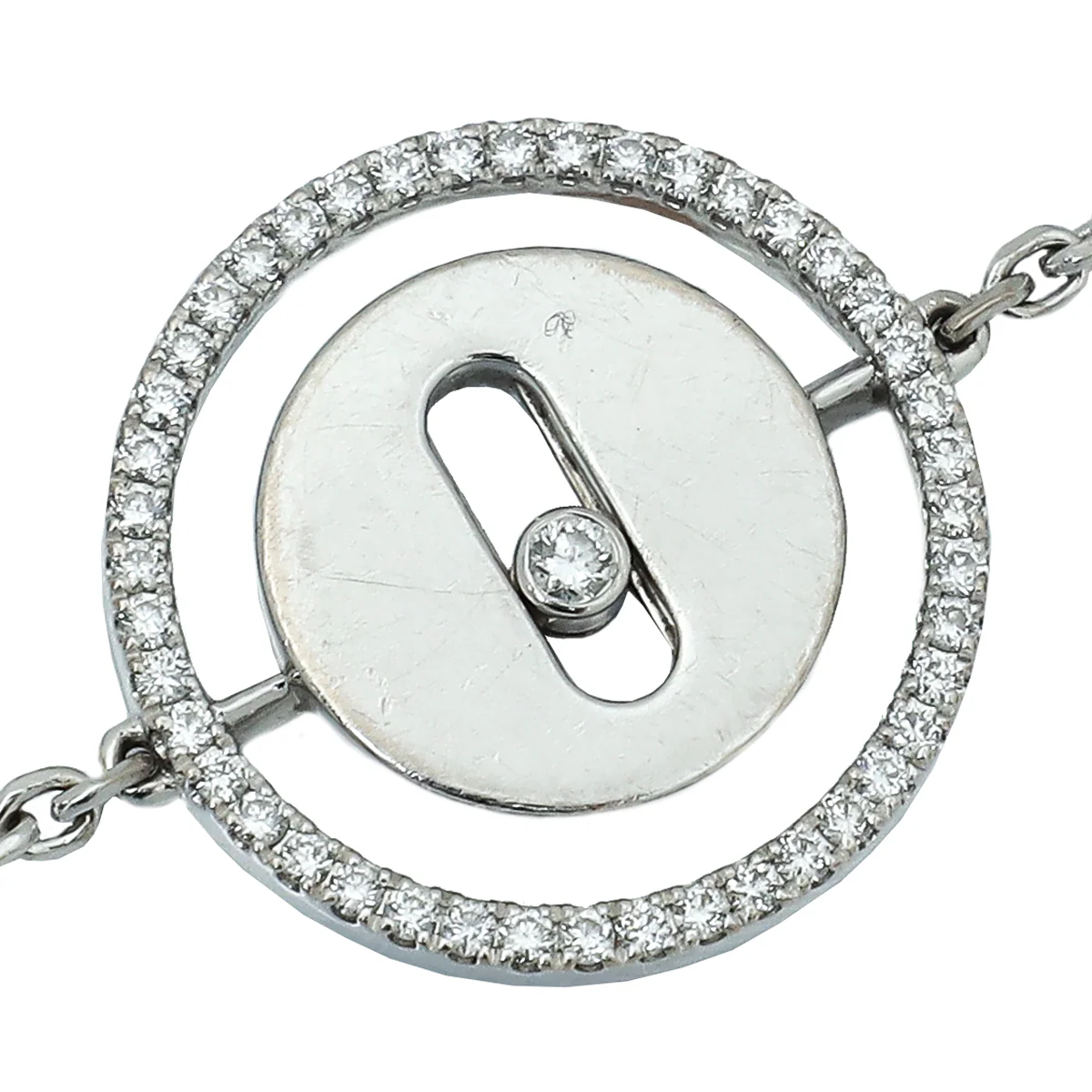 Messika 18K White Gold Diamond Lucky Move Bracelet