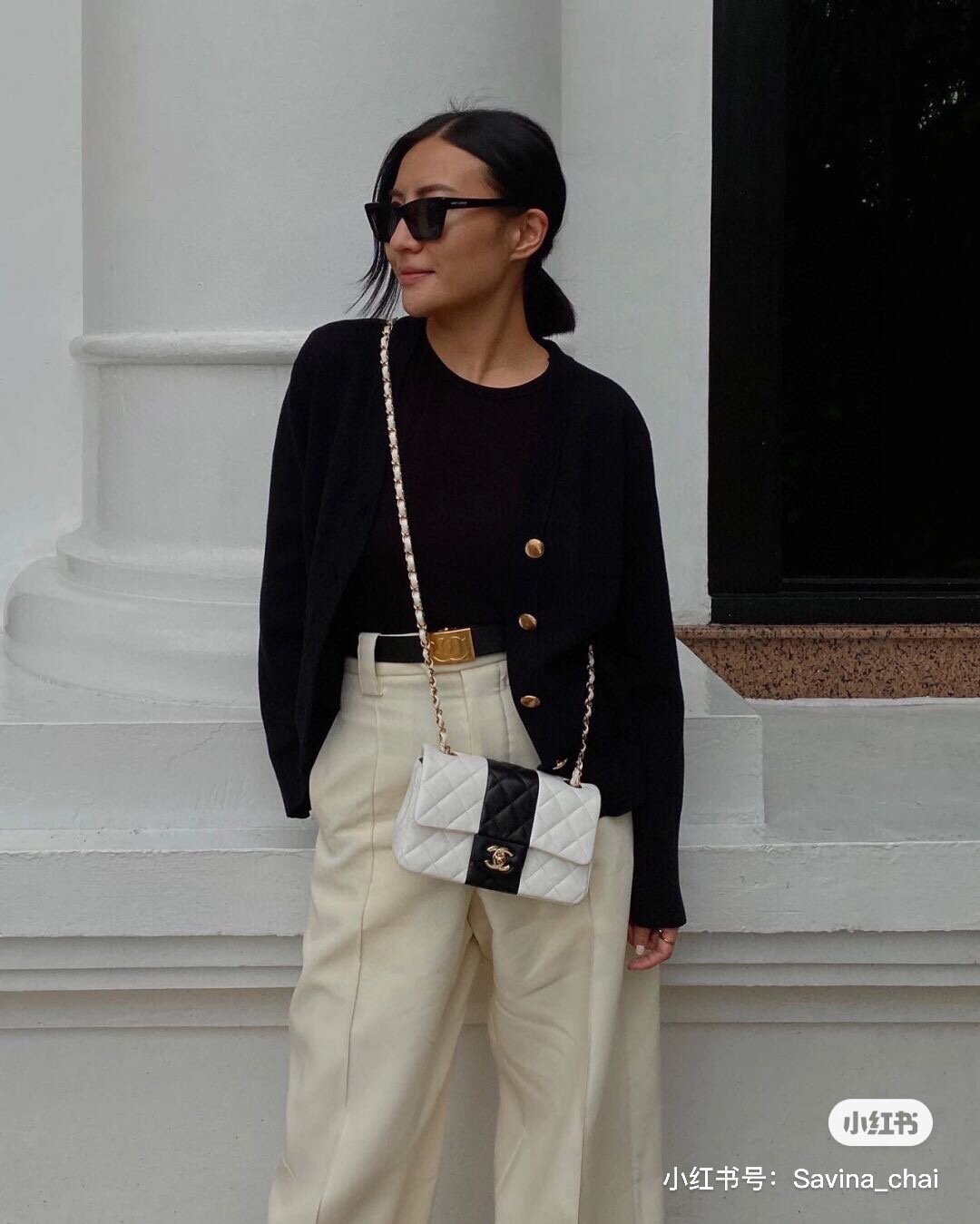 Chanel Belt With Ribbon Buckle Black Women Belt 30MM