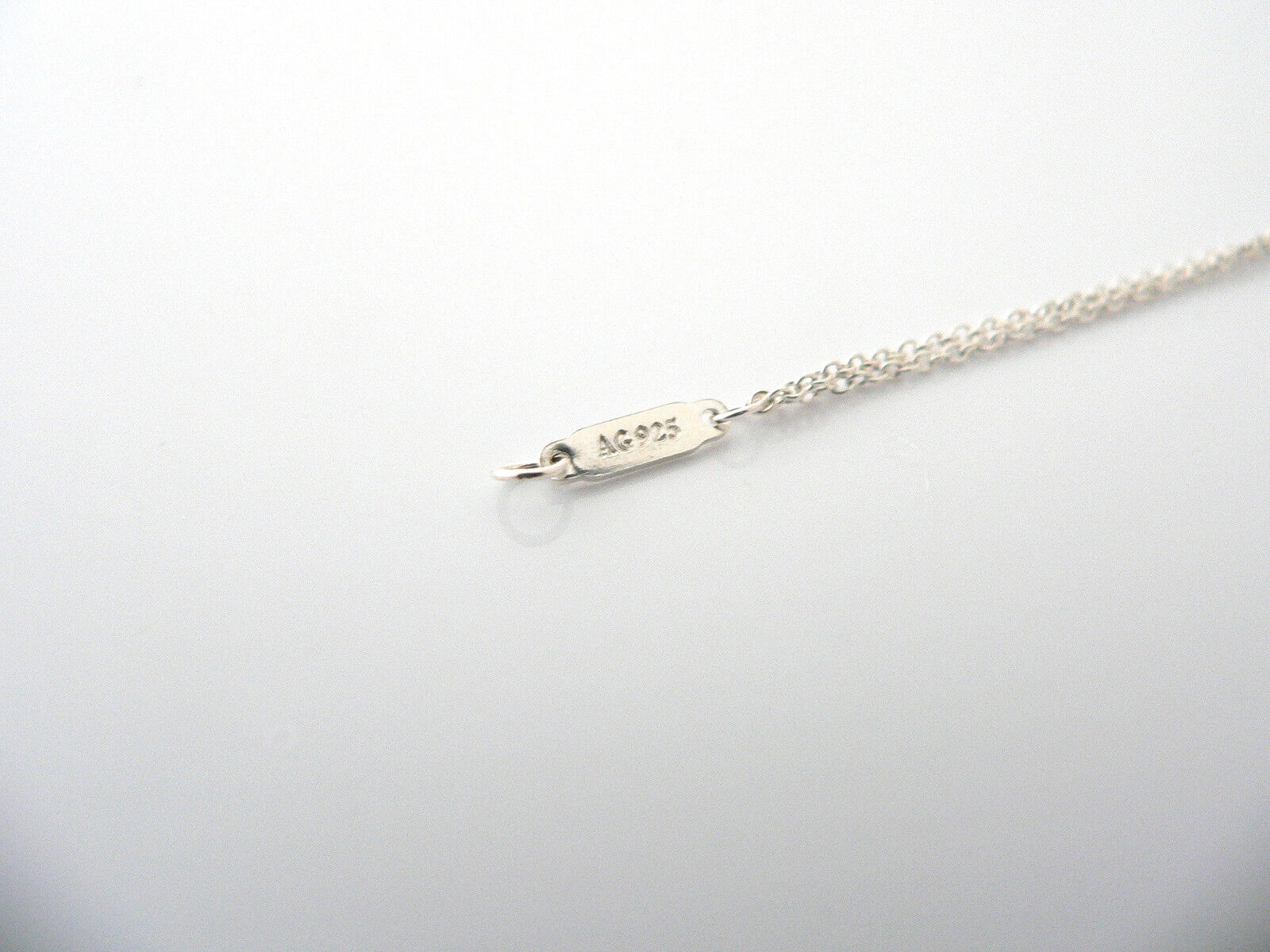 Tiffany & Co Silver Rubedo 1837 Circle Round Bracelet Bangle Chain 7.2 Inch