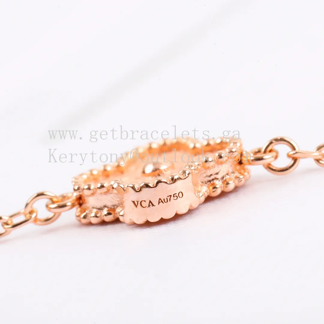Van Cleef Arpels Sweet Alhambra Bracelet 6 Motifs Rose Gold