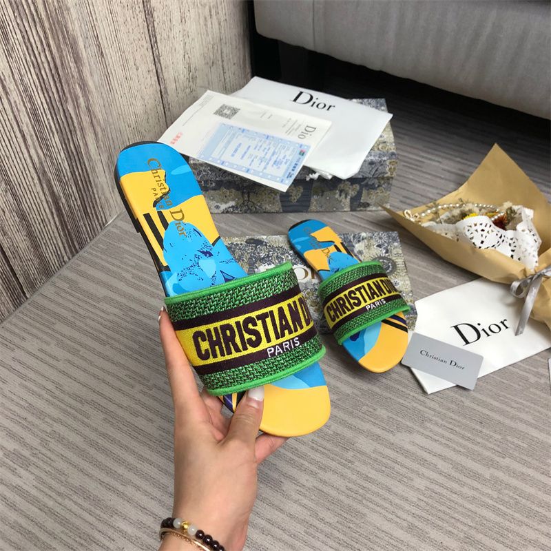 Dior DWAY Slide Slipper Sandals (Replica)