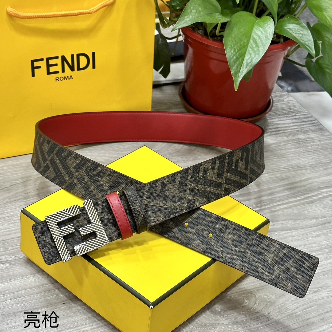 Fendi Leather Belts 1:1 Mirror Version