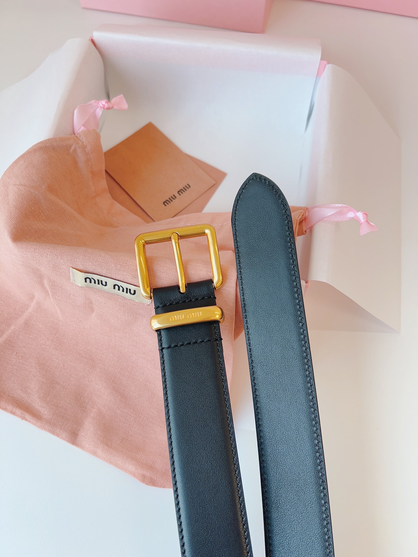 MiuMiu Leather Belts 1:1 Mirror Version