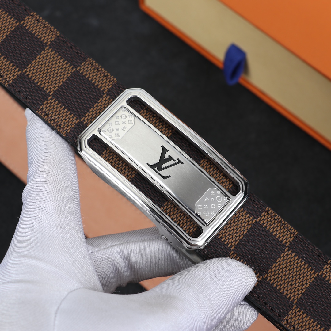 Louis Vuitton LV Leather Belts 1:1 Mirror Version