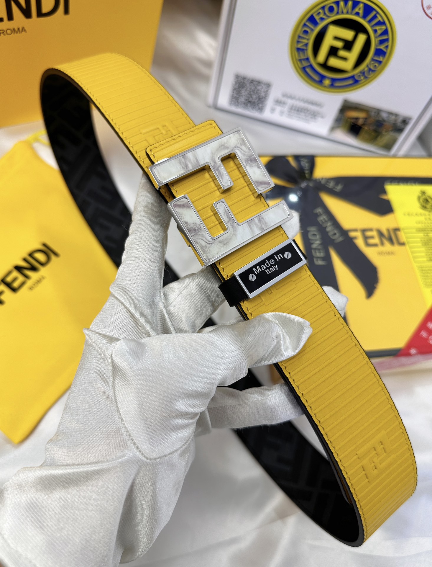 Fendi Leather Belts 1:1 Mirror Version