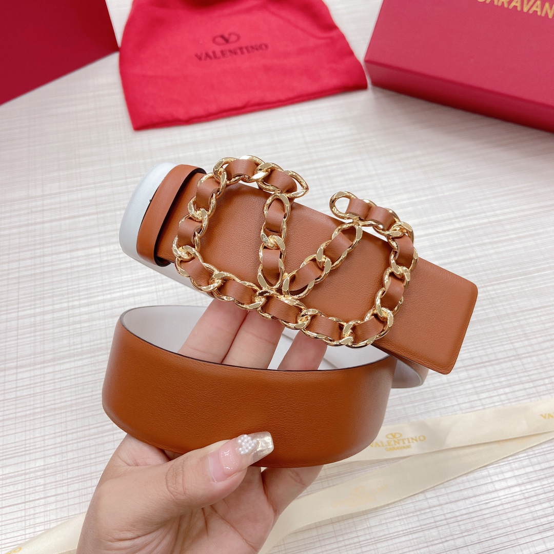 Valentino Leather Belts 1:1 Mirror Version