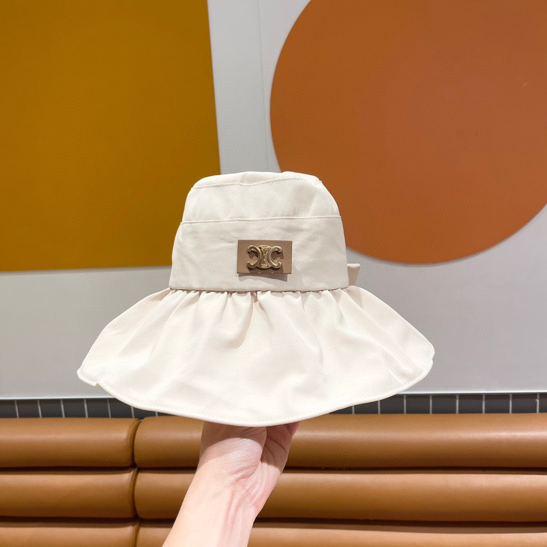 Celine Uv-protected Beach Hat With Large Brim Sunhat （Replica）