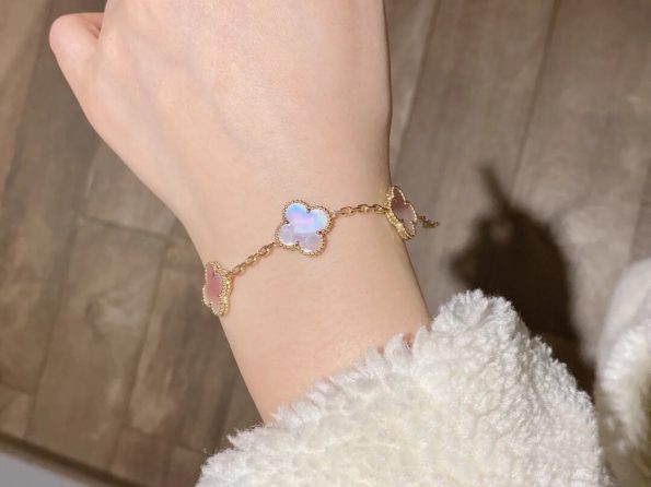 Van Cleef Bracelet Dupe, Pink Clover Bracelet