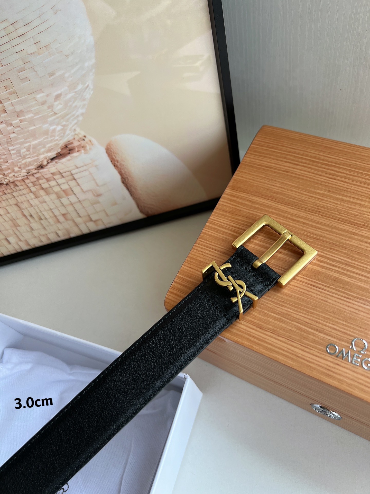 YSL Saint Laurent Leather Belts 1:1 Mirror Version