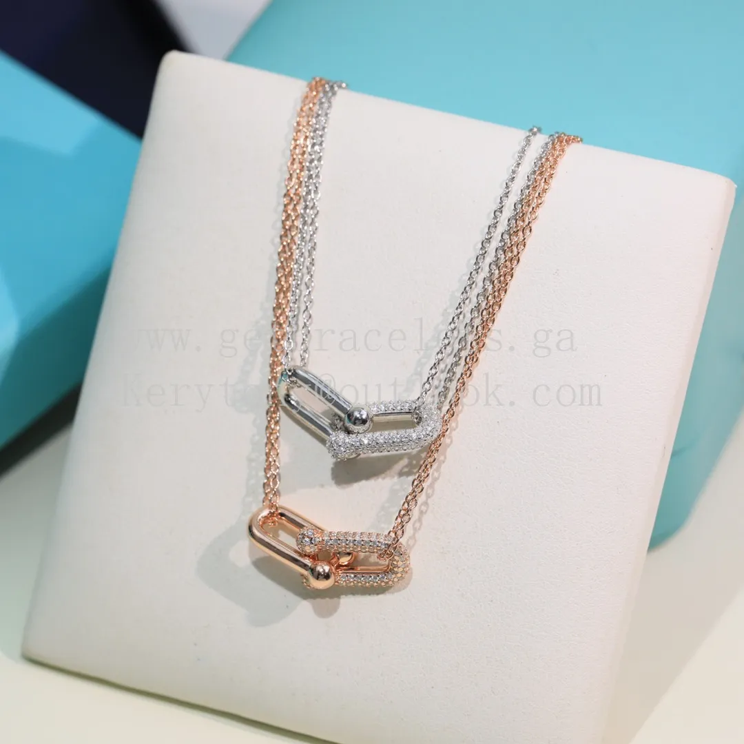 Tiffany HardWear Double Link Pendant Yellow Gold/White Gold/Rose Gold