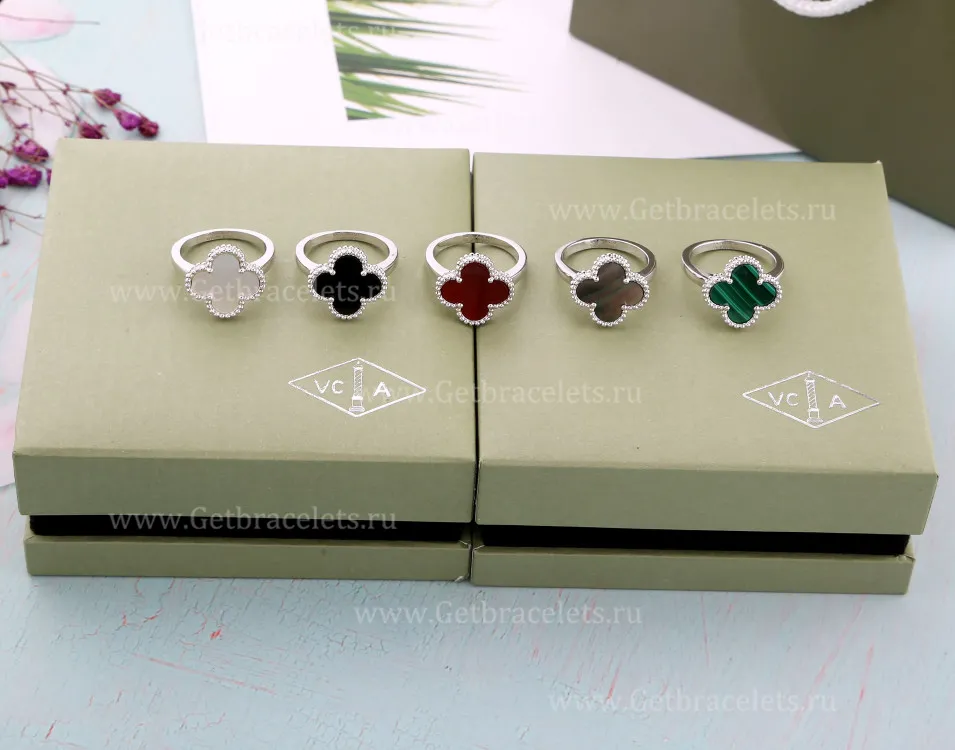 Replica Van Cleef Arpels Magic Alhambra Ring Wiht Mother-of-Pearl